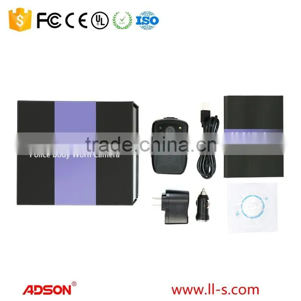 Police Wearable Camera With Infrared Night Vision and Mobile Test Function