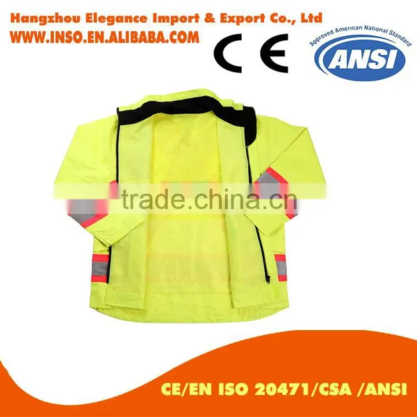 Fluorescent Jacket Pink Safety Reflective Jackets Safety High Vis Jacket photo-2