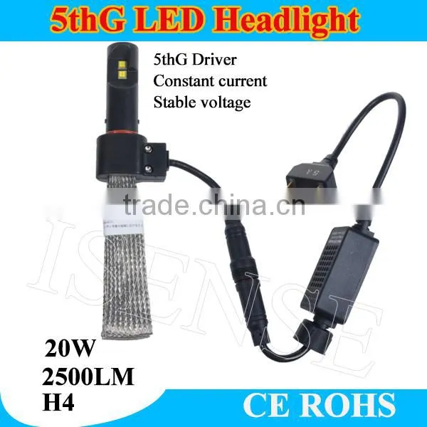 H4 LED Headlight Bulbs Conversion Kit With Flexible Tinned Copper Braid photo-6