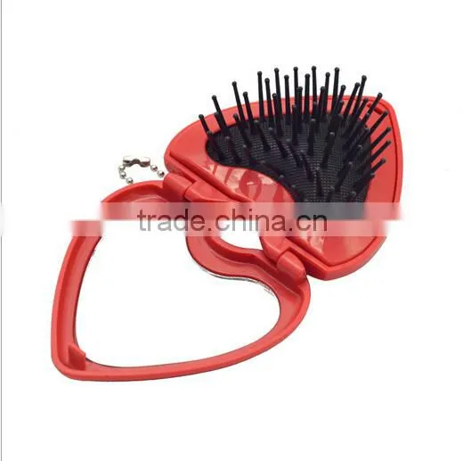Flower Shape Plastic Pocket Mirror With Comb photo-6