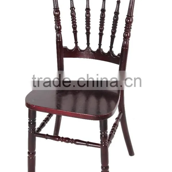 Darkbrown Party Hotel Wedding Banquet Rental Wood Napoleon Chair
