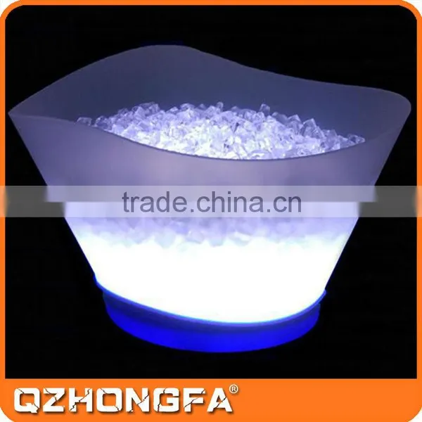 Plastic Battery Light up LED Ice Bucket Illuminated Ice Buckets