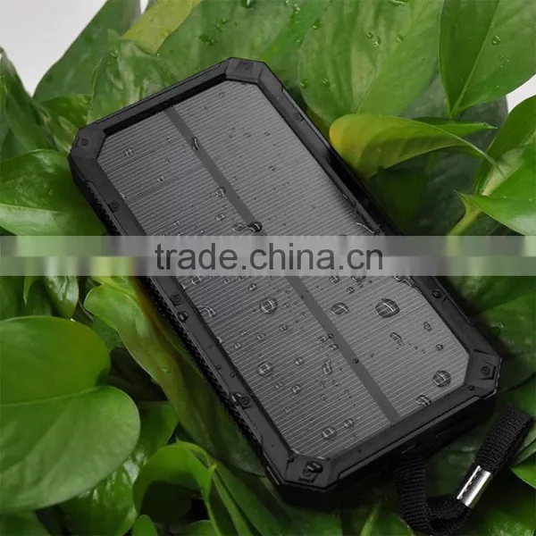 2016 Trending Products 12000mah Solar Power Bank Charger With Led Light photo-4