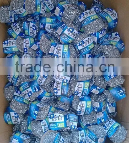 Galvanized Wire Mesh Scourer /metal Scourer/silver Scourer