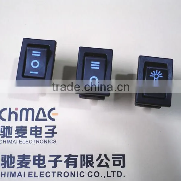 KCD1 Series 6a 250v 3 Position Rocker Switch Small On/off Switches