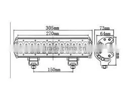 Agriculture Vehicles Dual Led Light Bar, Double Row Off Road Led Light Bar 72w photo-3