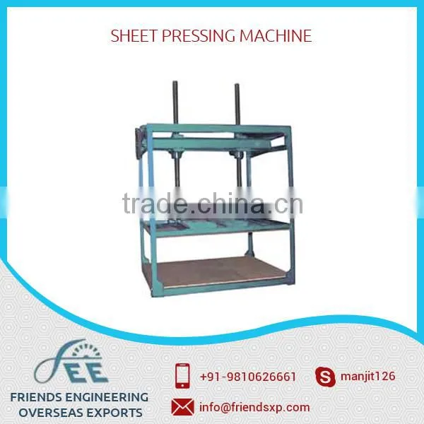 Sheet Pressing Machine Manufactured In Accordance With The Set Industry Norms And Guidelines