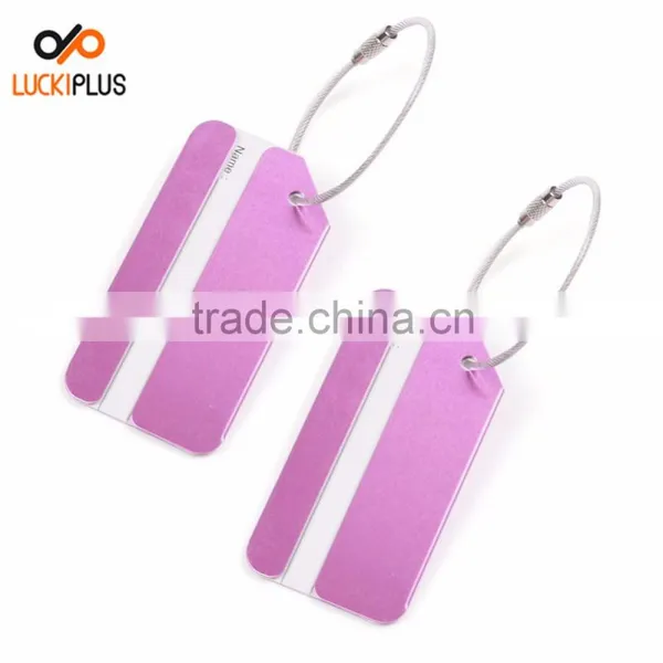 Luckiplus Metal Travel Luggage Tag Suitcase Bag Label Name Card Sliver photo-4