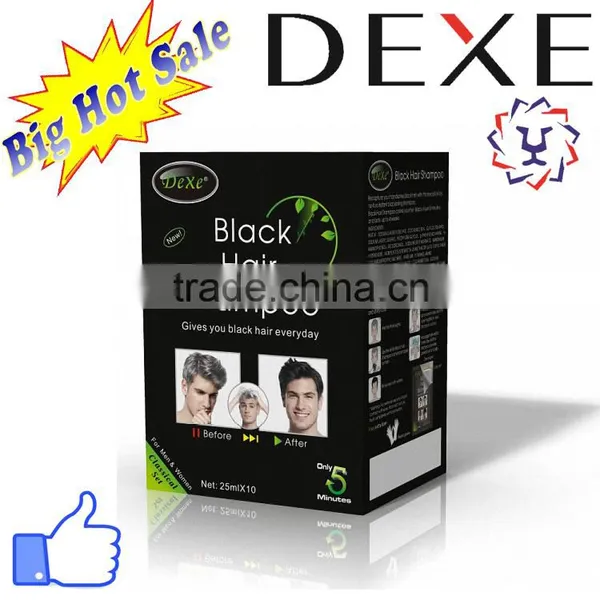 DEXE Sachet Shape Black Hair Dye Shampoo Type OEM/ODM Available photo-2