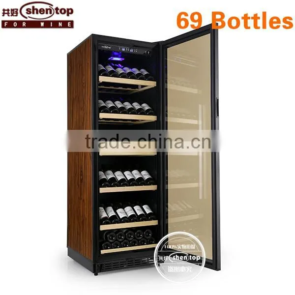 Shentop 168-bottle Humidity Wine Cooler With Luxury Touch STH-G168UA Steel Handle Refrigerated Wine Dispenser Compressor Cooler photo-2