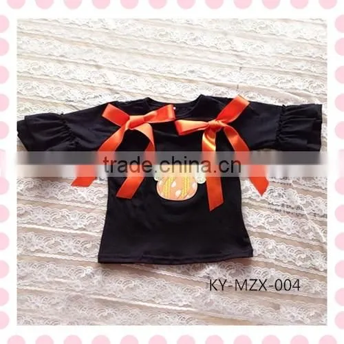 Many Colors Half Sleeve Cotton Girls Ruffle Shirt Wholesale Children Clothing Usa Long Sleeve Children Boutique Summer 2016 photo-6