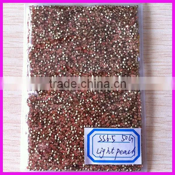 50gross/bag SS6.5 Light Peach Point Back Chatons 2mm Rhinestone Wholease