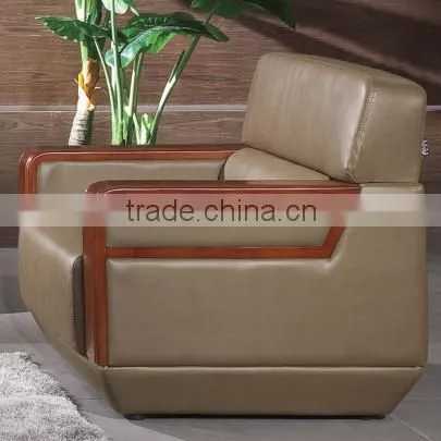 2015 Heated Wooden Frame Office Furniture Office Leather Soft Sets With Soft Cushion photo-3