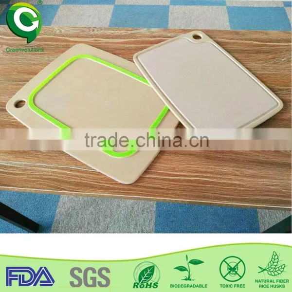 Rice Husk Fiber Bamboo Color Coding Chopping Board photo-3
