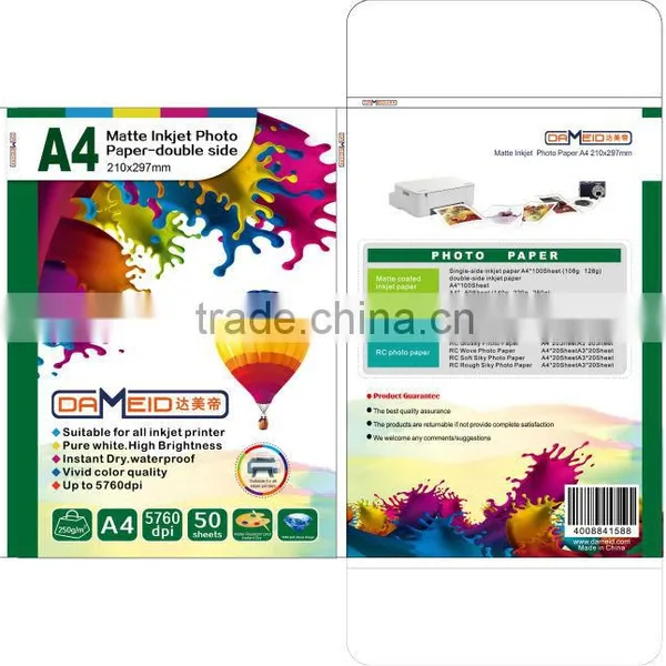 250gsm Inkjet Double Side Matte Coated Paper, Best Matte Photo Paper photo-2