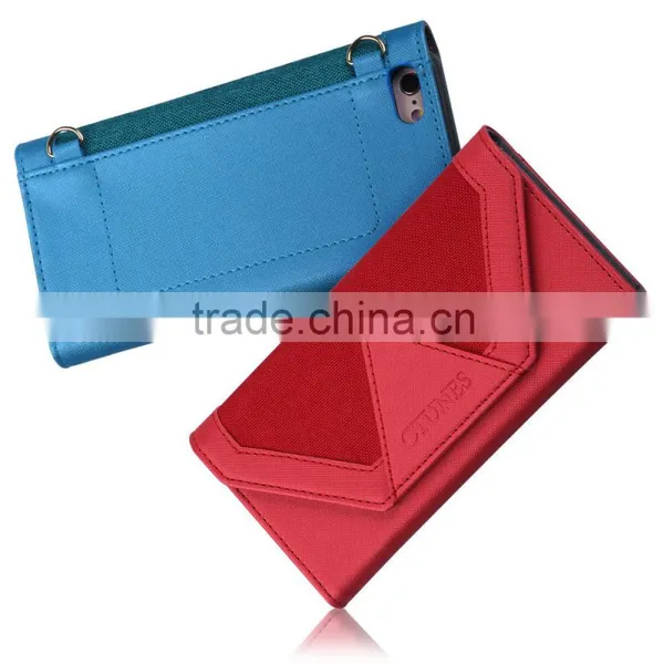 C&T Metal Chain Premium Flip Folio Purse Handbag PU Leather Case Cover For IPhone7 photo-5