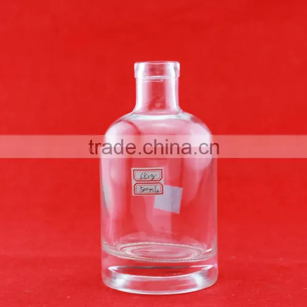 New Design Square Glass 300ml Aluminum Liquor Bottle Ice Wine Bottle