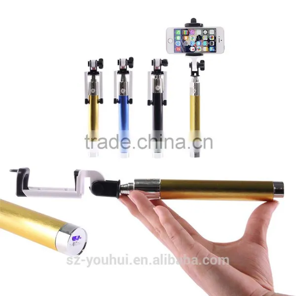 Manufactory Cheap Price Flexible Aluminum Stick Selfie Stick Tripod With Bluetooth