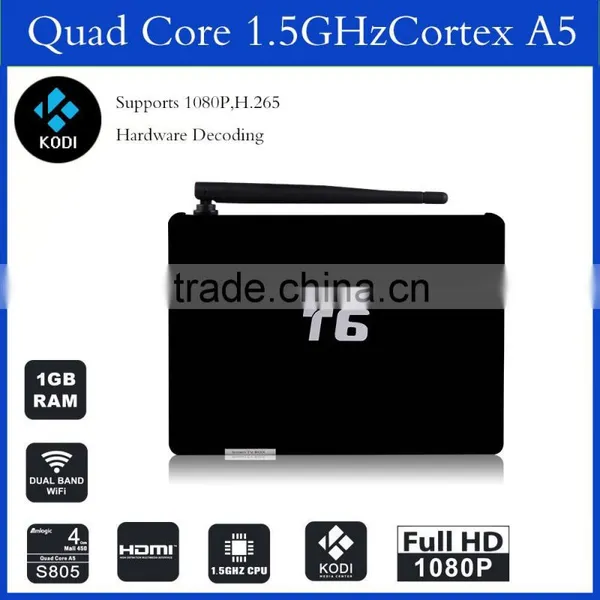 Hot Amlogic S805 Quad Core Android 4.4 tv Box T6 Support Bluetooth 4.0, 4K*2K, XBMC, 1G+8G Smart Android 4.4 T6 Payment Accept photo-4