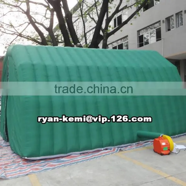 Green Inflatable Tunnel Tent Custom Inflatable Sports Tent Green Inflatable Tunnel Oxford Cloth Inflatable Tent With Blower photo-2