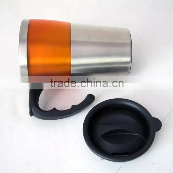 Colorful Travel Mug With Stainless Steel Holder and Plastic Ring photo-3