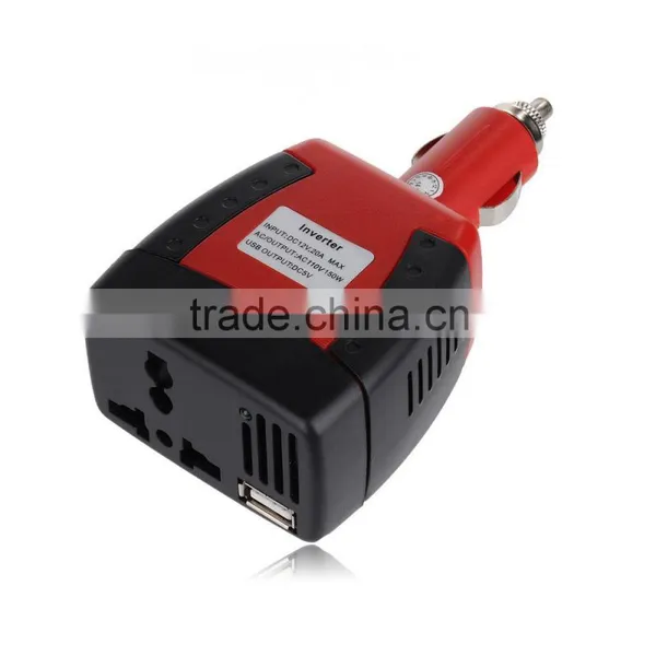 Hot 150W Power Inveter New Cigarette Lighter Power Supply 12V DC to 220V AC Car Power Inverter Adapter With USB Charger Port photo-3