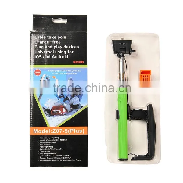 Selfie Stick Audio Cable Take Pole Handheld Self-Protrait Stick Wired Monopod for Samsung Galaxy Note4 Charge Free !!! photo-6