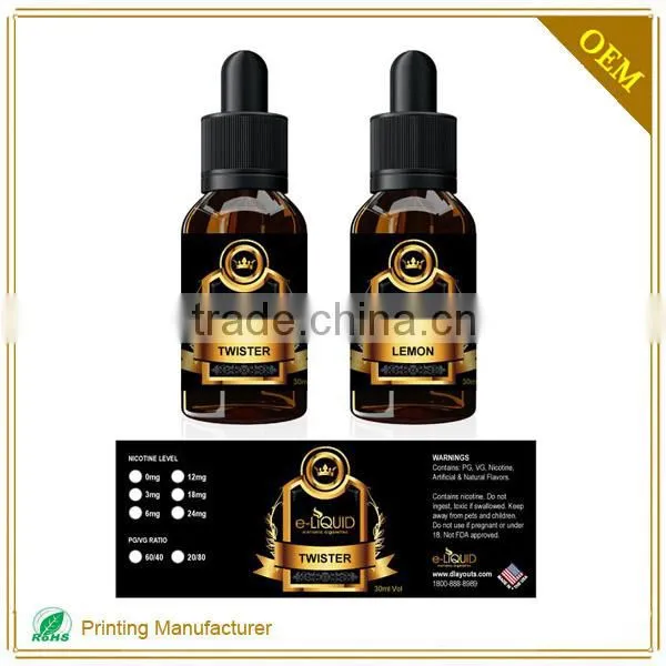 Custom Design E-liquid Bottle Labels Sticker photo-3
