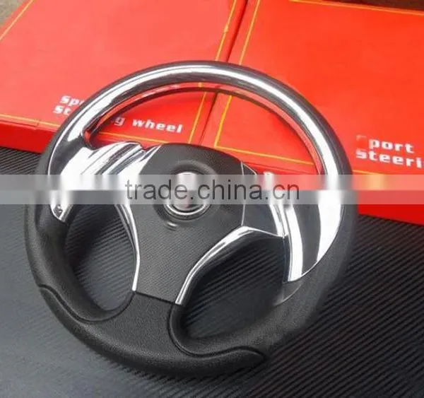 13 Inch MOMO Racing PU Steering Wheel With Horn Line photo-4