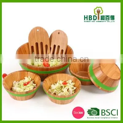High Quality Bamboo Bowl,bamboo Salad Bowl With Server photo-2