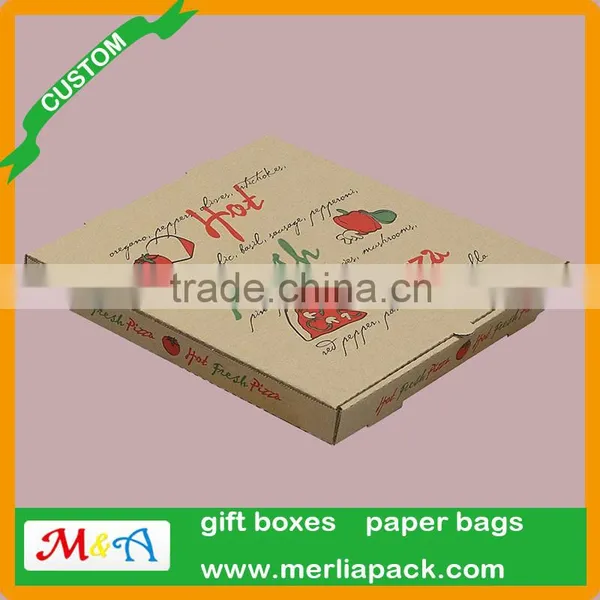 Fast Food Cake Pack Mailing Boxes Takeout Pizza Container in Kraft 14'' Box photo-3