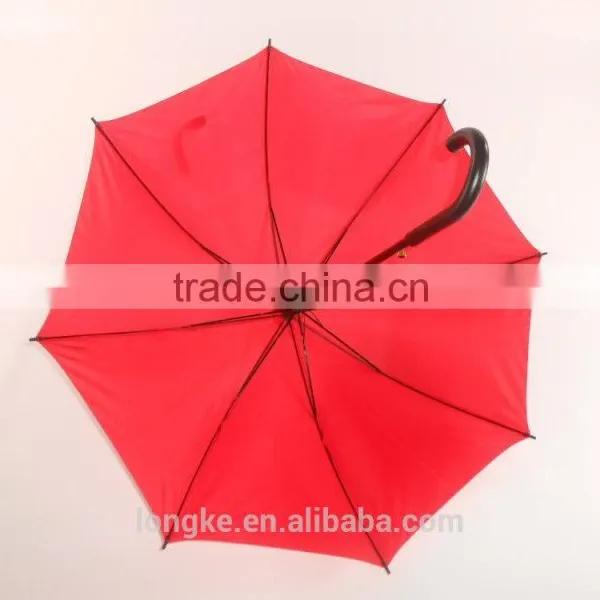 Wooden Pole Umbrella Red Umbrella With Wood Handle photo-3