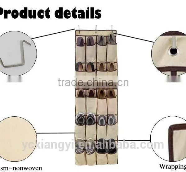 Non Woven Door Hanging Shoe Organizer With 24 Pockets Selling Vell in USA photo-2