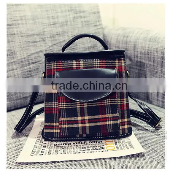 Ladies Handbag Manufacturers Plaid Handbag photo-3