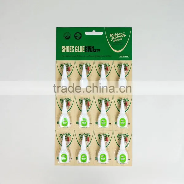 HIGH DENSITY SUPER GLUE FOR SHOES WITH BLISER CARD.