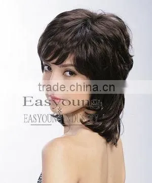 Natural Short Synthetic Curly Hair Lace Wig, Lady's Short Wigs Suppliers photo-2