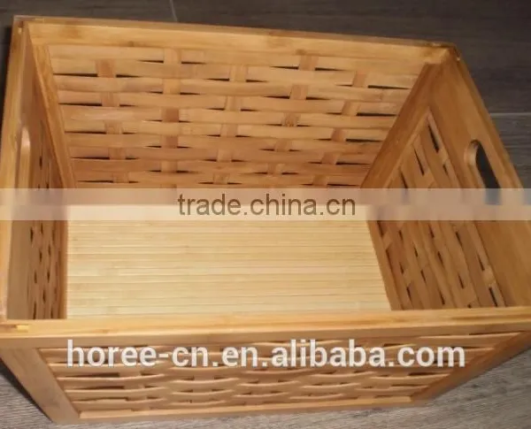 Hand Made 100% Bamboo Storage Basket for Home Use photo-4