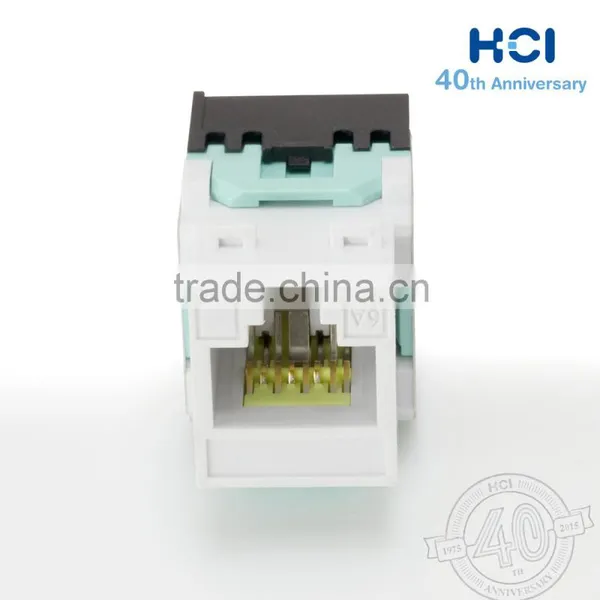 Network Solution ISO RJ45 8P8C UTP 180Degree Cat 6A Keystone Jack photo-4