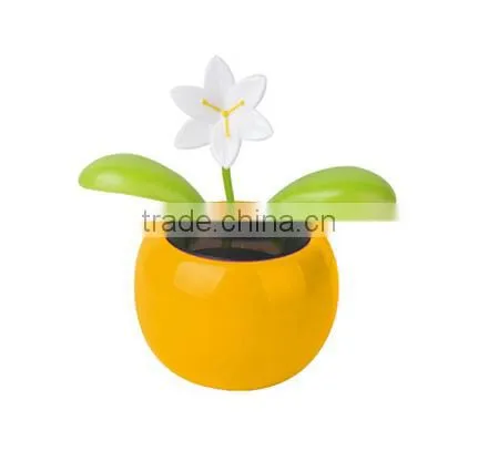 Custom Printing Flip Flap Plastic Dancing Solar Flower Pot photo-2