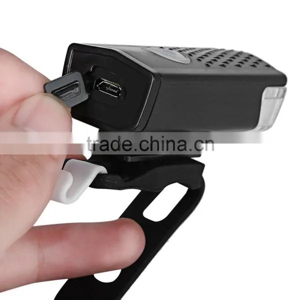 Water Resistant Rechargeable Mountain Bike Front Light With USB Changer for Night Cycling Bicycle Accessories photo-3
