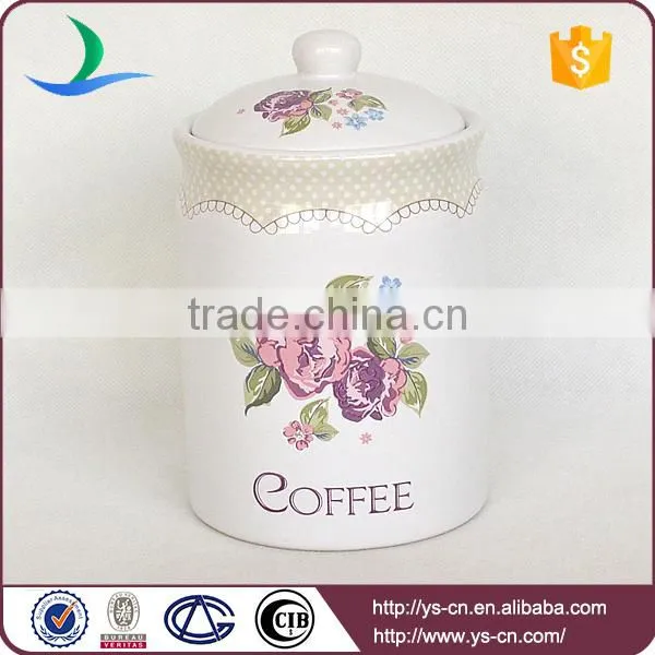 2015 Flower Decal Ceramic Food Canister Jars Wholesale photo-4
