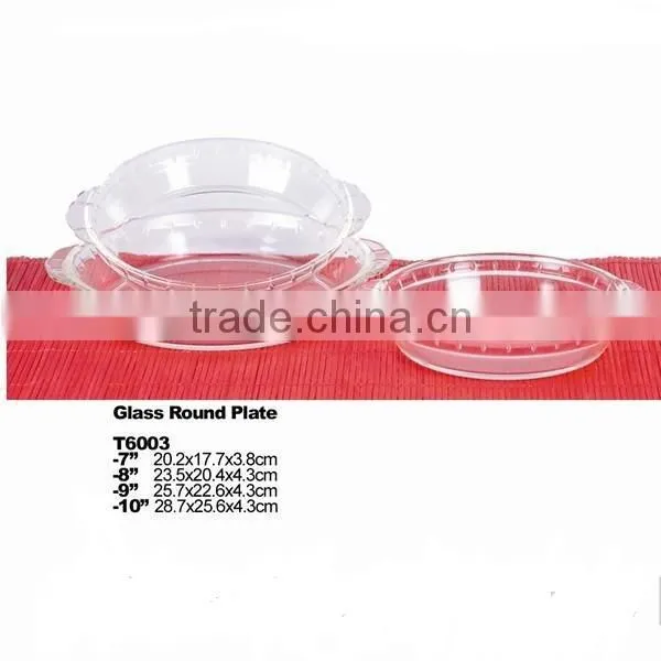 3pcs Round Borosilicate Glass Plate