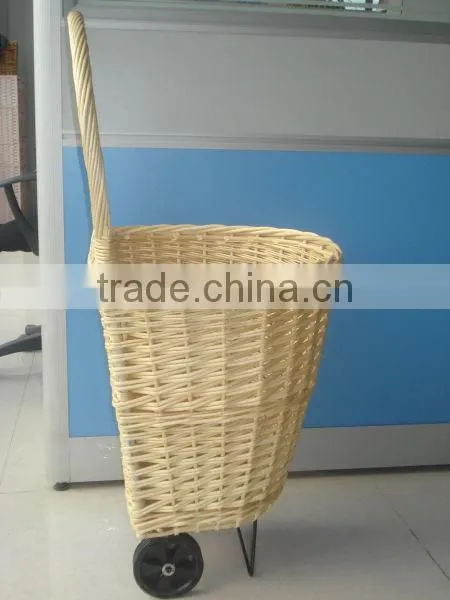 Wicker Shopping Trolley & Wicker Shopping Cart & Willow Utility Cart photo-4