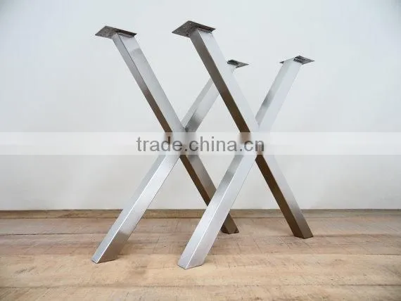 28 Inch Matel Furniture Parts X Shape Steel Table Leg for Wood Table photo-2