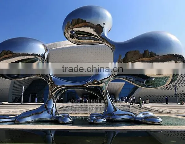 Stainless Steel Sculpture Abstract Art Large Mushroom Decorations photo-3