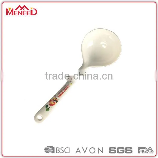 100% Melamine Chef Used Long Handle White Color Tasting Spoon photo-2