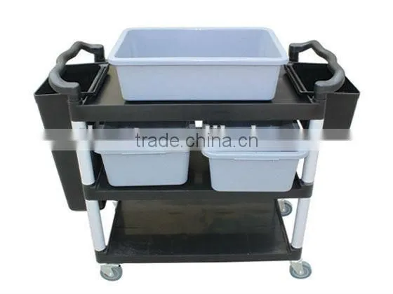 3 Shelf Grey Service Cart Cleaning Trolley 07101*02 photo-2