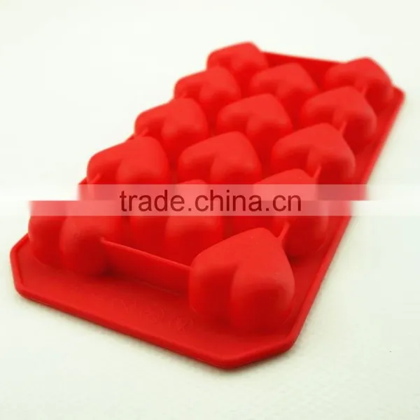 11196 14 Pcs Hearts Shape Silicone Cake Mold photo-5