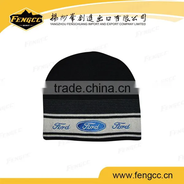Jacquard Customized Football Team Embroidery Logo Knitted Hat photo-6