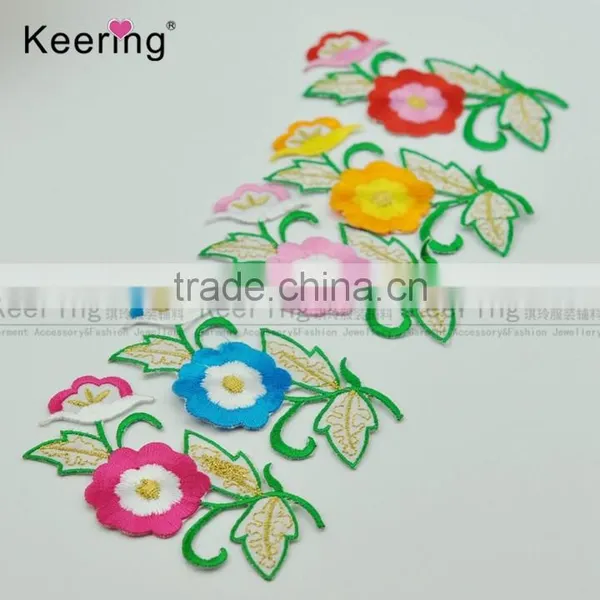 Hot Sale Clothing Flower Embroidery Patch Fabric Accessories Craft WEF-338 photo-3